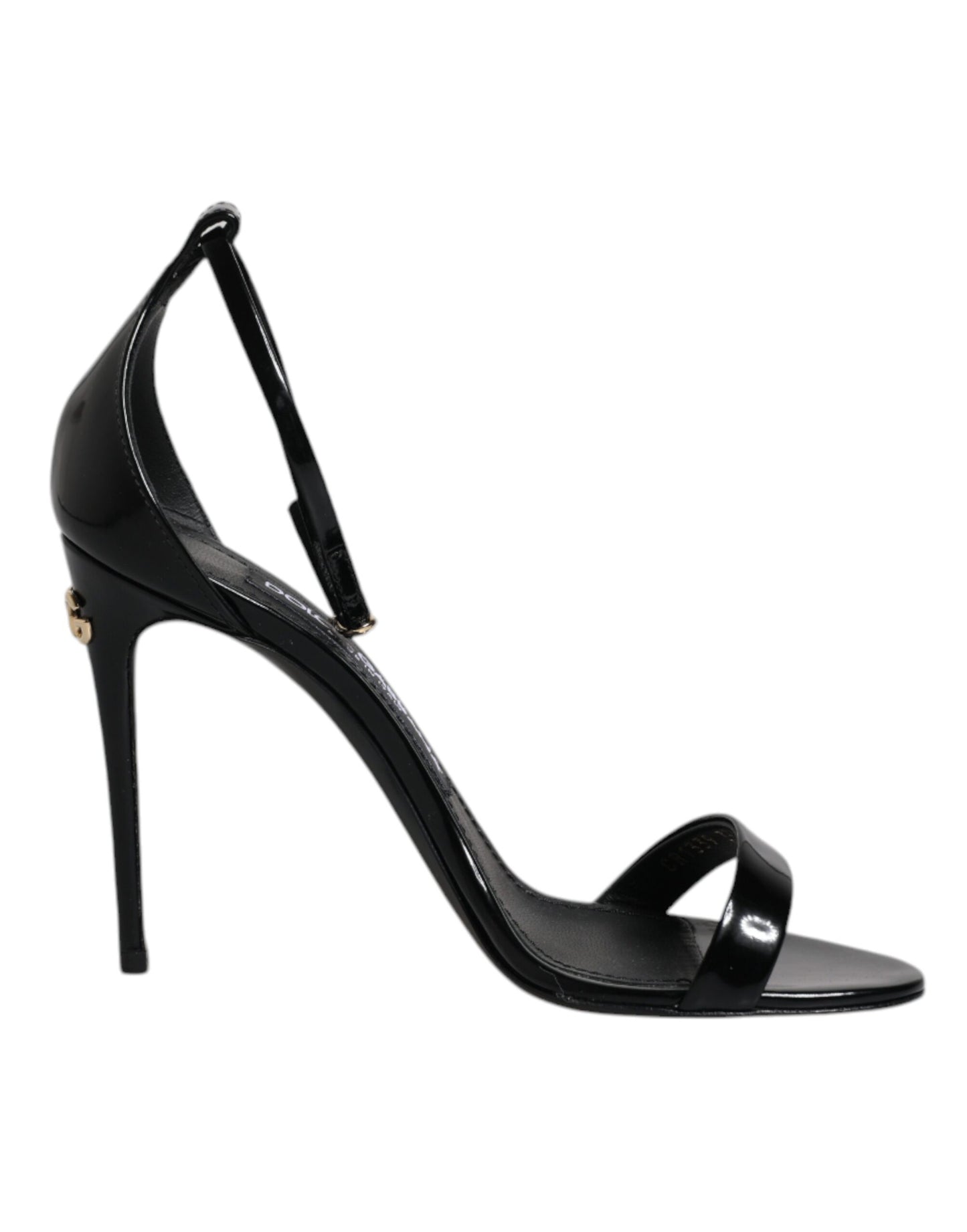 Sandalias negras con tiras al tobillo y tacones KEIRA