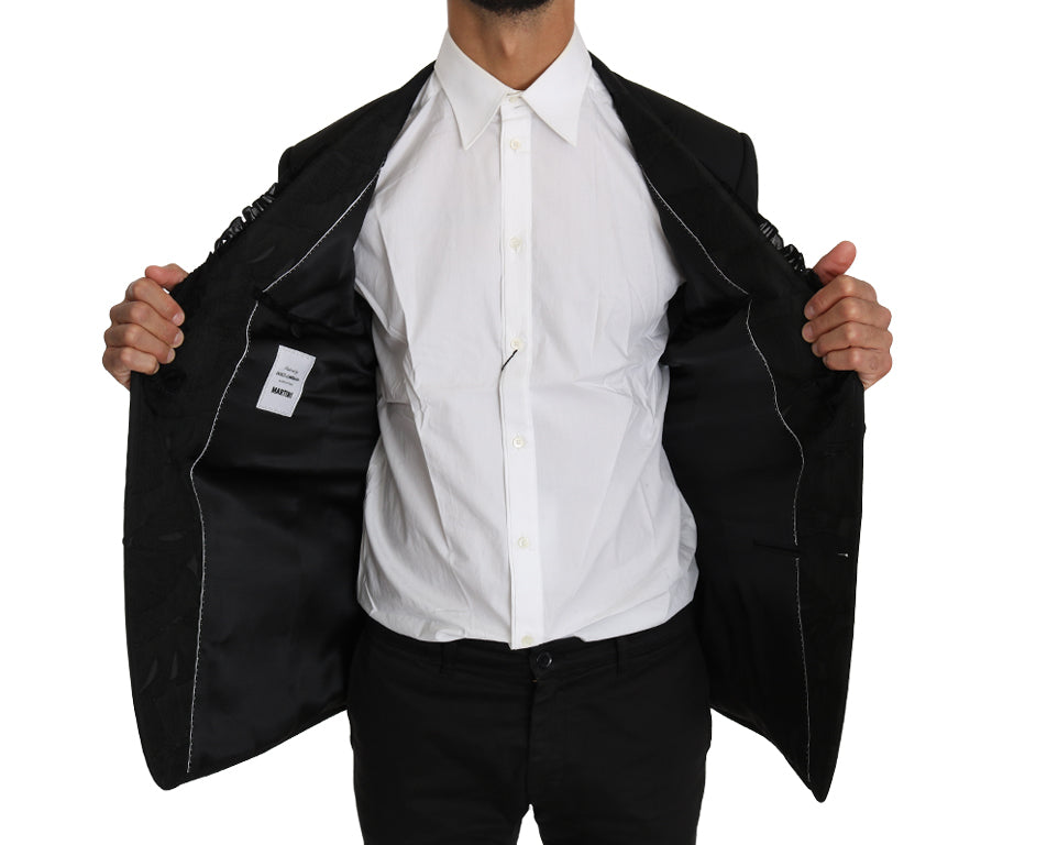 Elegante chaqueta blazer Martini de corte entallado en color negro