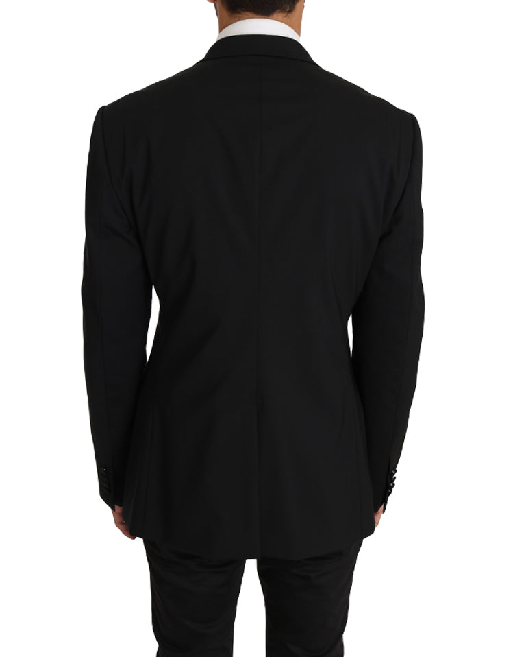 Elegante chaqueta blazer Martini de corte entallado en color negro