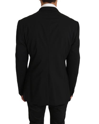 Elegante chaqueta blazer Martini de corte entallado en color negro