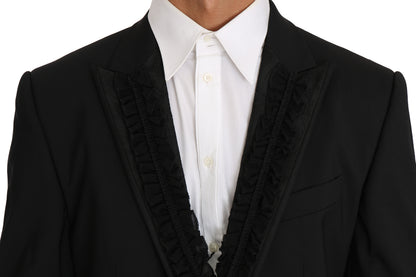 Elegante chaqueta blazer Martini de corte entallado en color negro