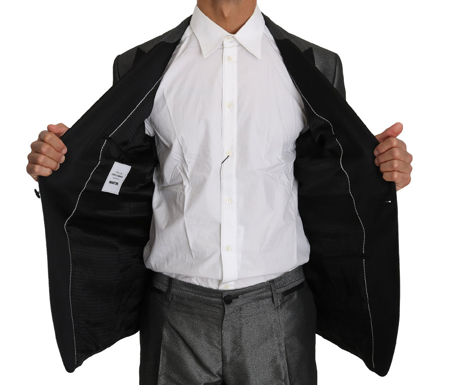 Elegante traje Martini con estampado gris