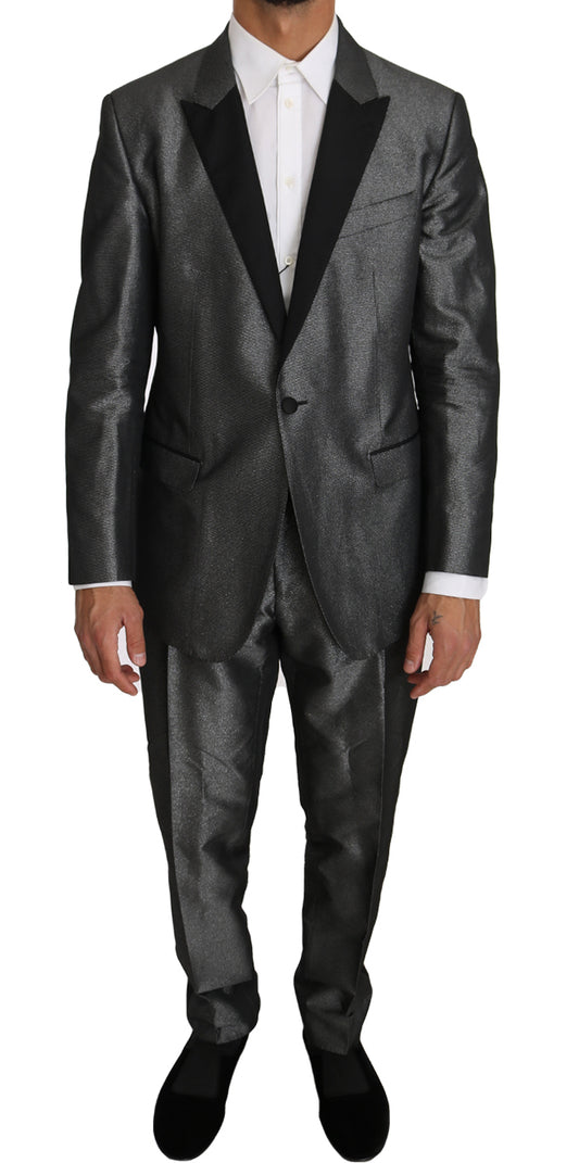 Elegante traje Martini con estampado gris