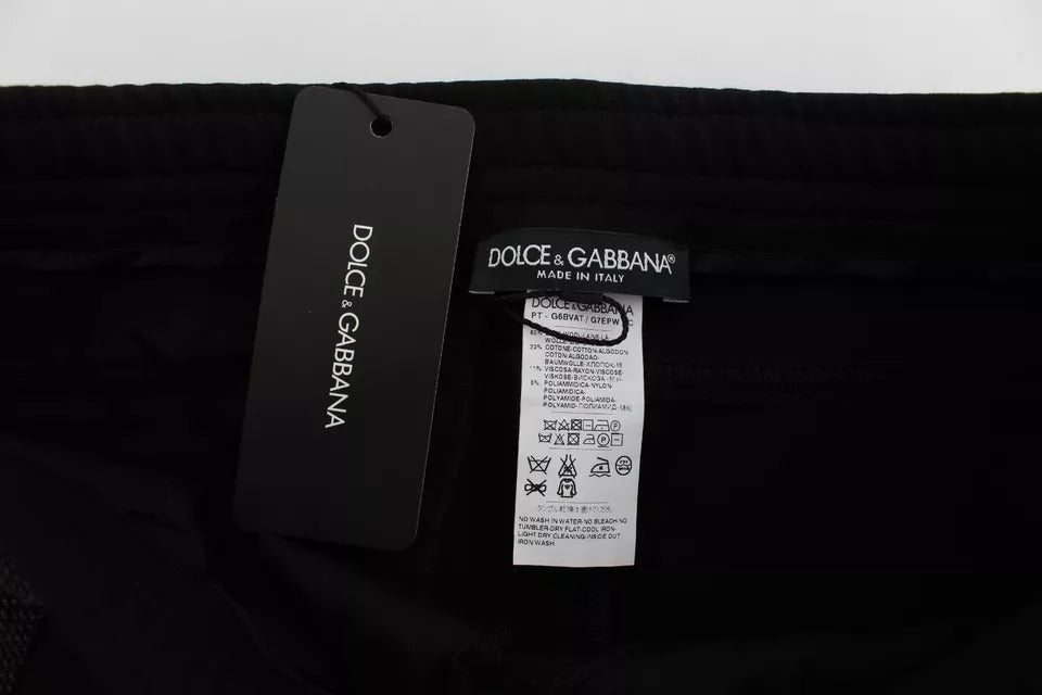 Pantalones casuales de lana gris y negra con rayas