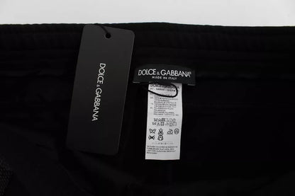 Pantalones casuales de lana gris y negra con rayas