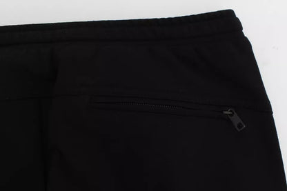 Pantalones casuales de lana gris y negra con rayas