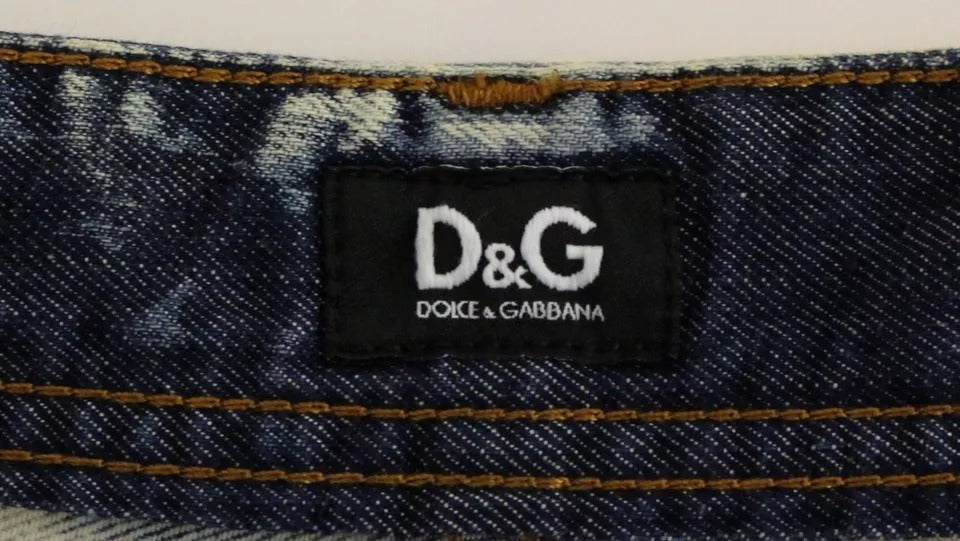 Pantalones cortos vaqueros de algodón lavado D&amp;G en azul