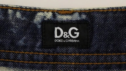 Pantalones cortos vaqueros de algodón lavado D&amp;G en azul