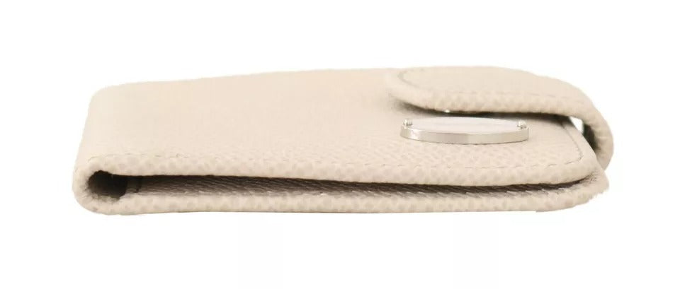 Cartera de bolsillo para guardar preservativos de cuero Dauphine blanco