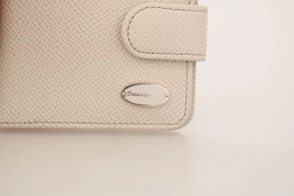 Cartera de bolsillo para guardar preservativos de cuero Dauphine blanco