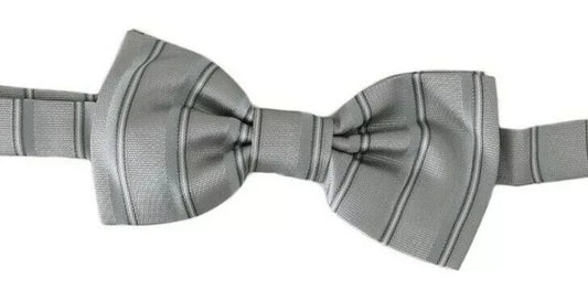 Pajarita de mariposa ajustable con cuello y forro gris claro