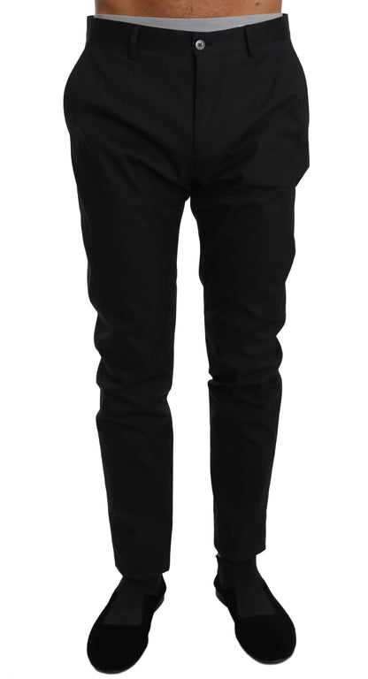 Pantalones formales elegantes de mezcla de lana negros