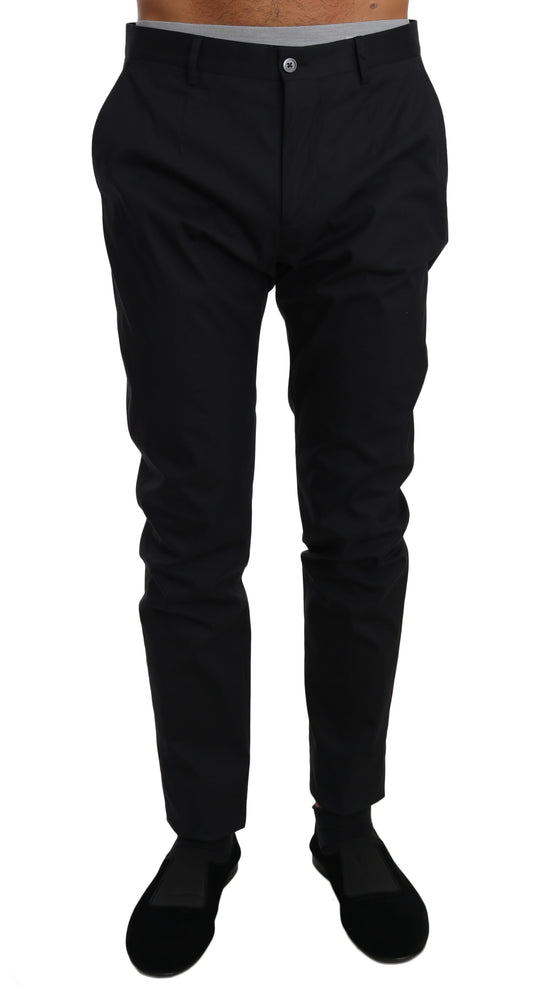 Pantalones formales elegantes de mezcla de lana negros