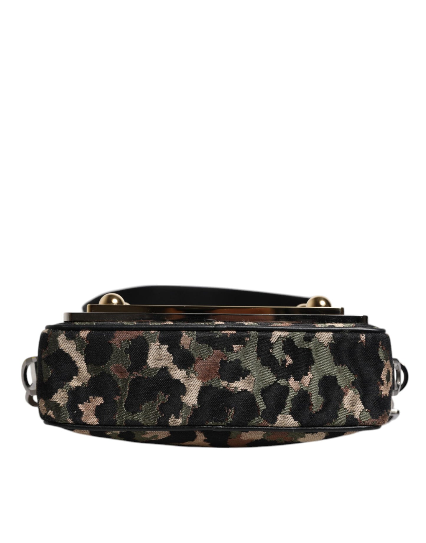 Bolso bandolera con estampado de leopardo y logotipo DG en jacquard multicolor