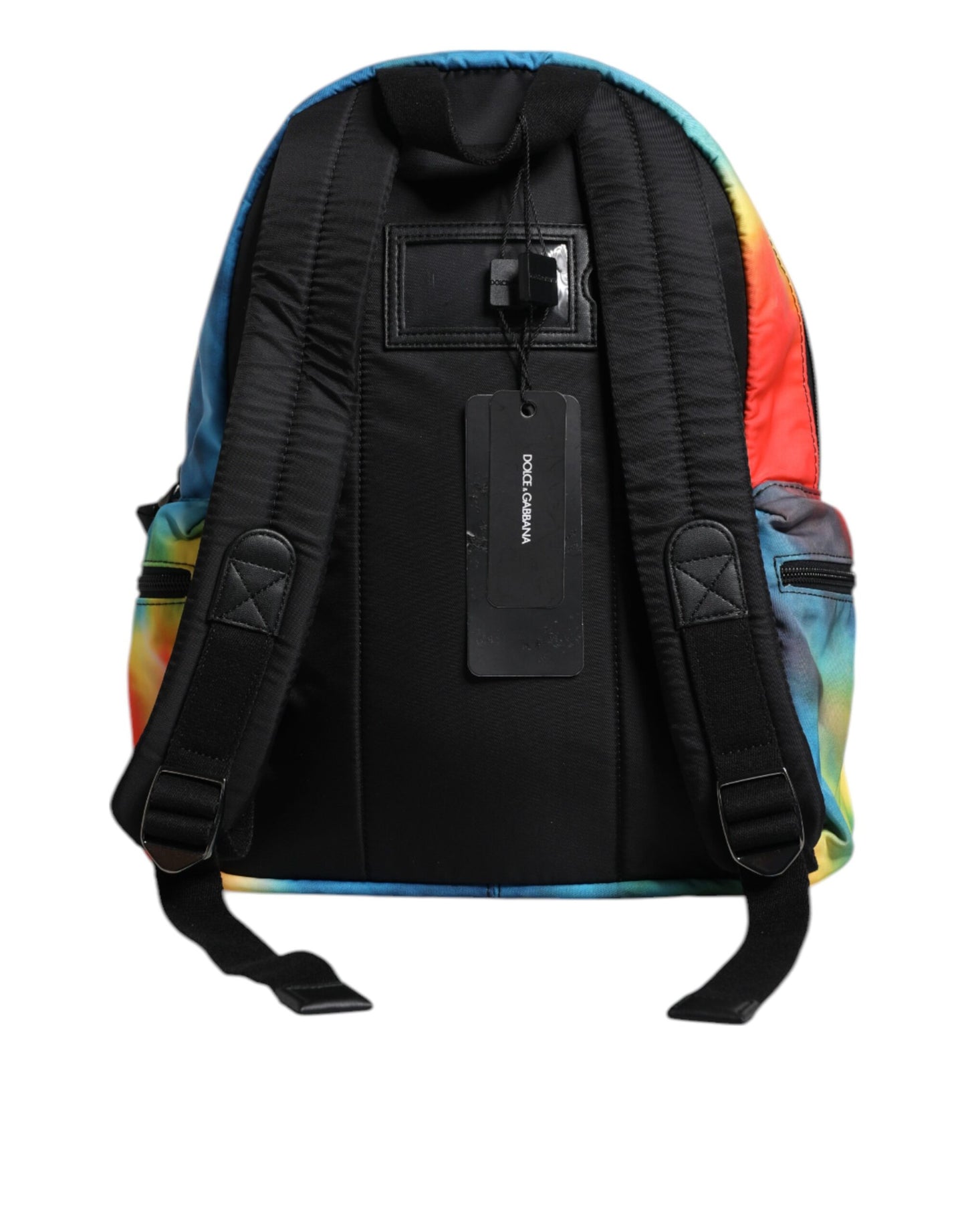 Mochila infantil con estampado de logotipo de nailon teñido anudado multicolor