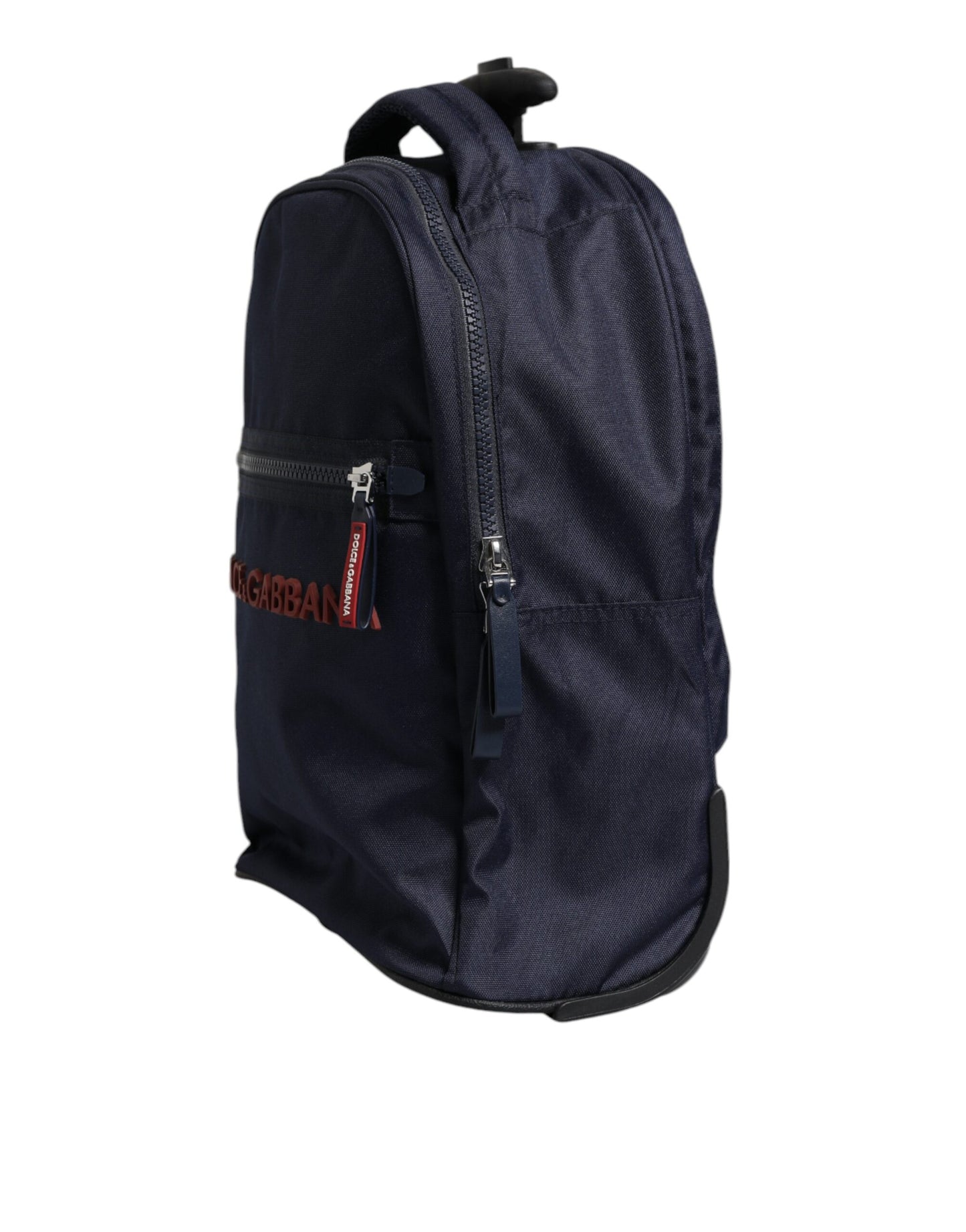 Mochila con ruedas para niños, de poliéster azul y rojo