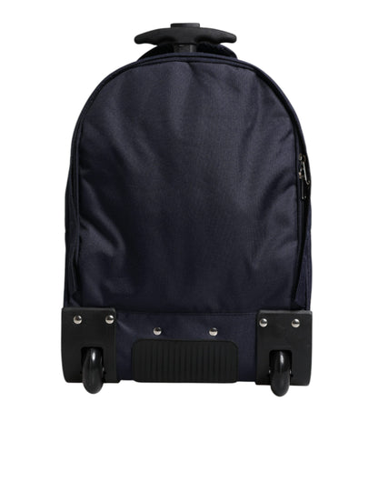 Mochila con ruedas para niños, de poliéster azul y rojo