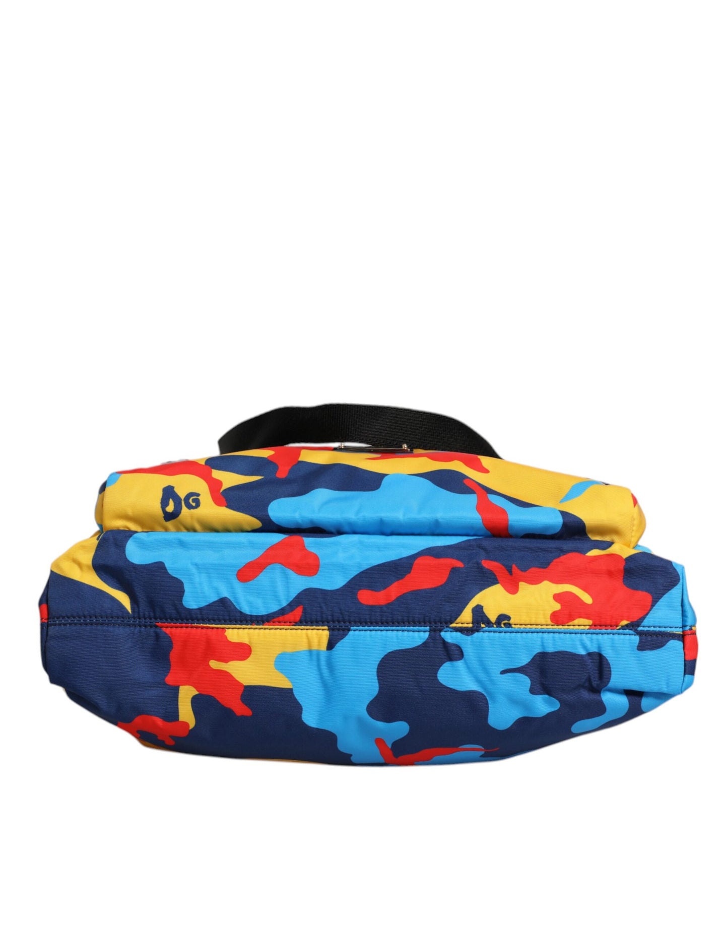 Bolsa de compras de nailon con estampado de camuflaje multicolor
