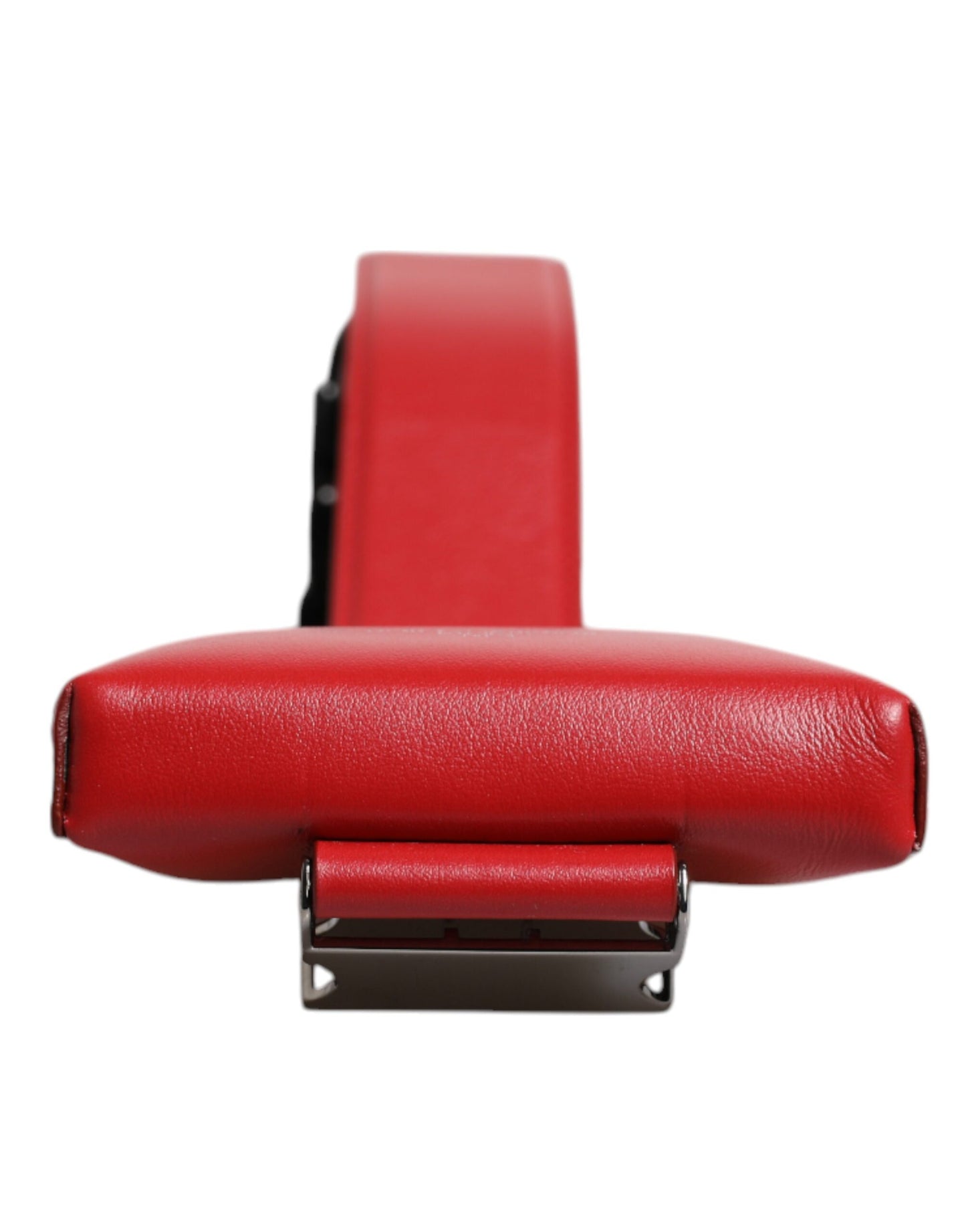 Tarjetero de cuero rojo con cremallera y logo, con correa ancha (copia)