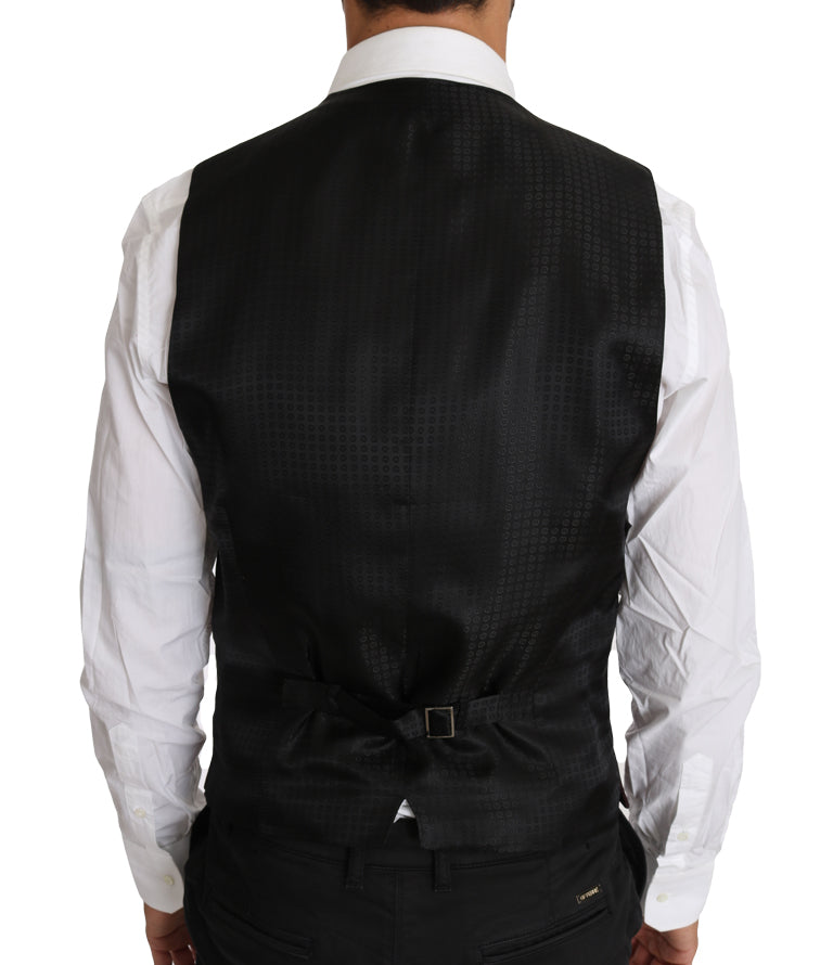 Chaleco formal elegante con estampado morado para hombre