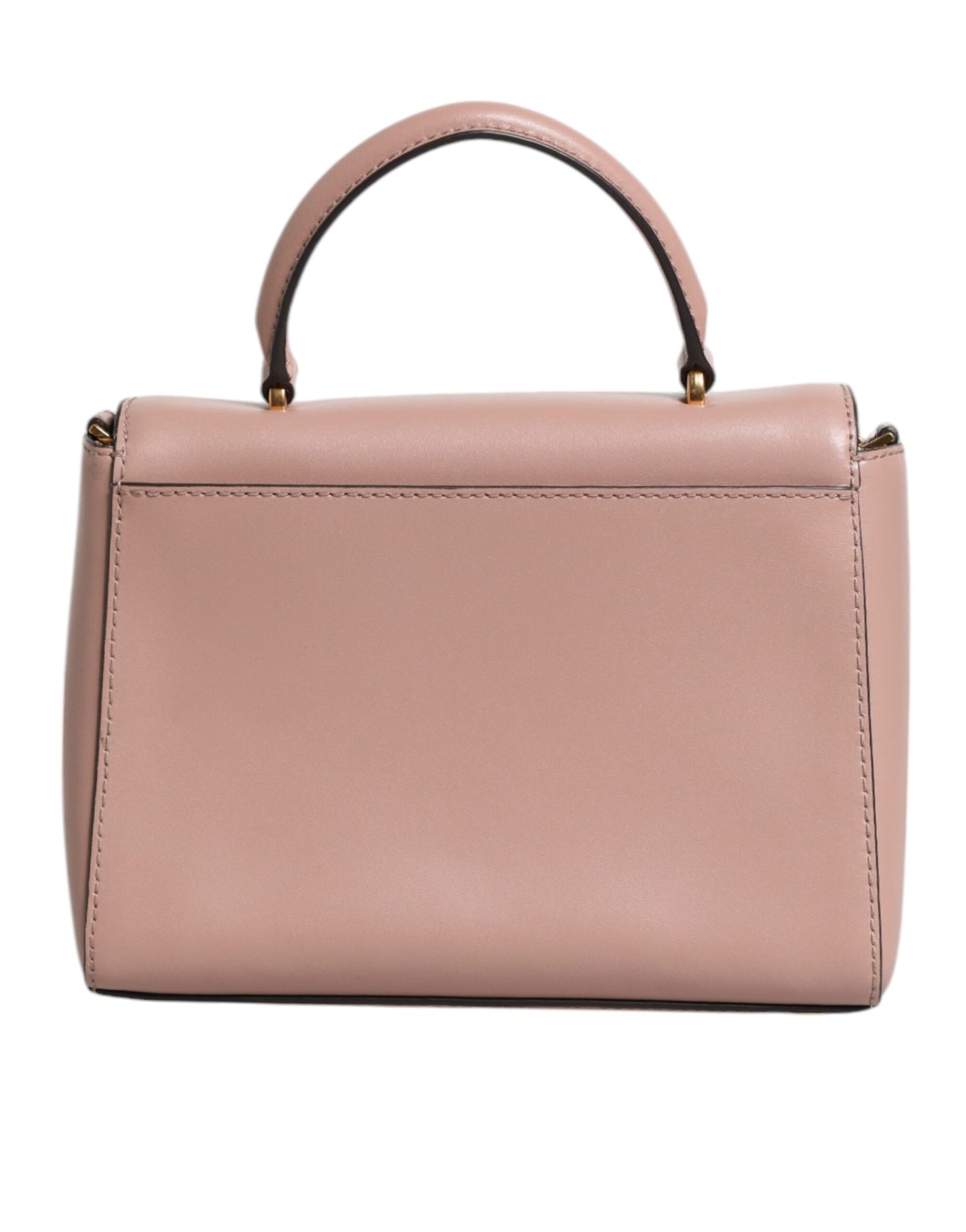 Bolso bandolera MINDY de piel rosa con placa del logotipo