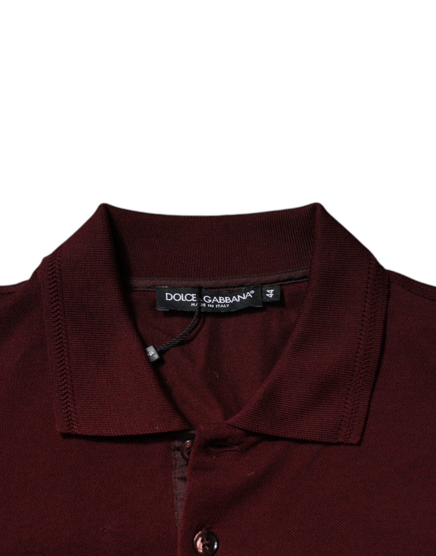 Camiseta polo de manga corta con cuello granate