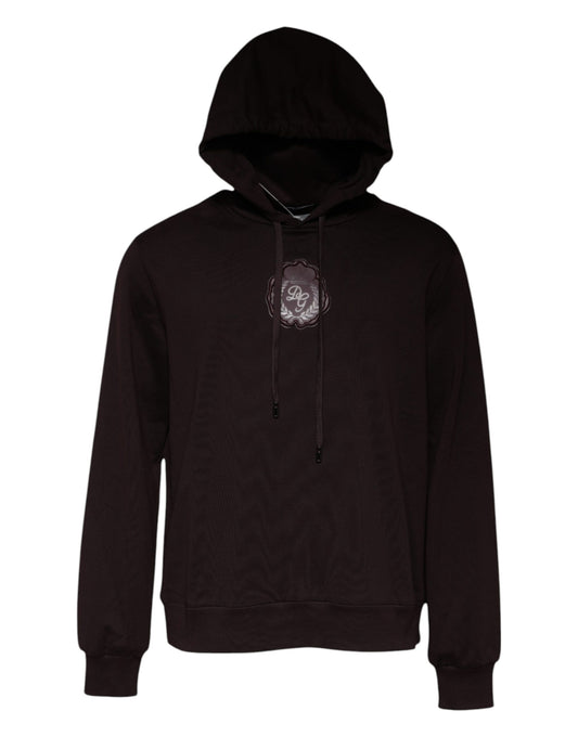 Sudadera con capucha de algodón marrón para hombre