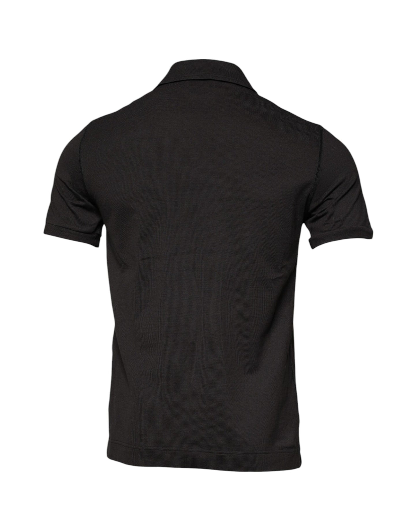 Polo de manga corta con cuello gris oscuro