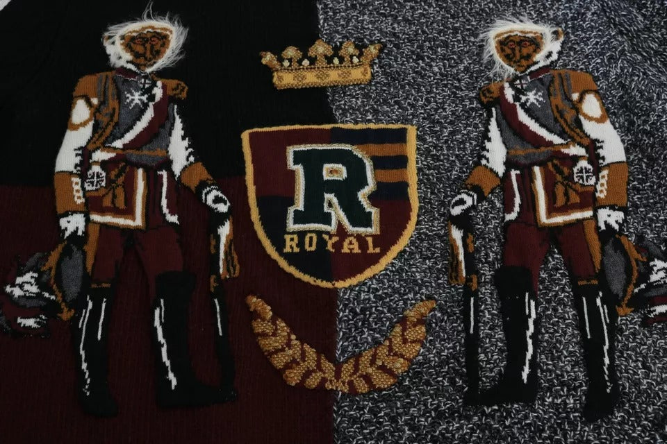 Suéter de punto de lana de cachemira multicolor KING Knight Monkey