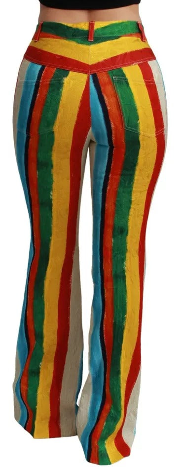 Pantalones Riga Pittorica acampanados multicolores