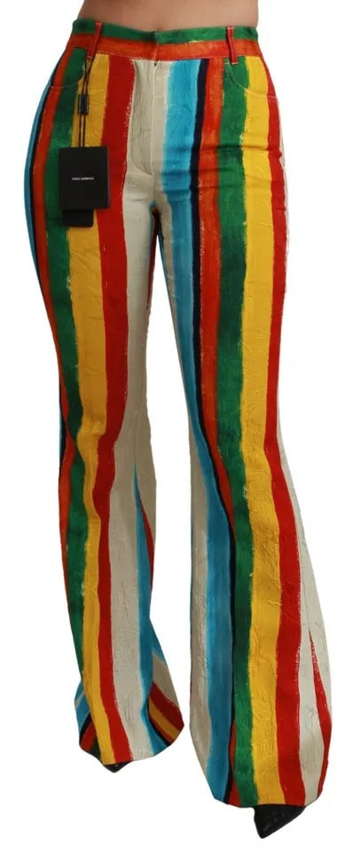 Pantalones Riga Pittorica acampanados multicolores