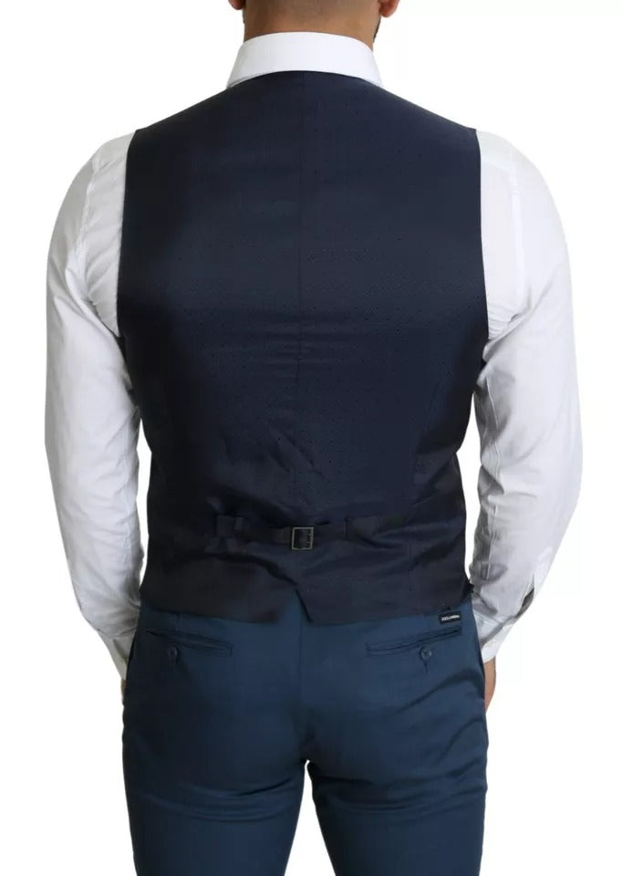 Chaleco de vestir formal azul marino para hombre