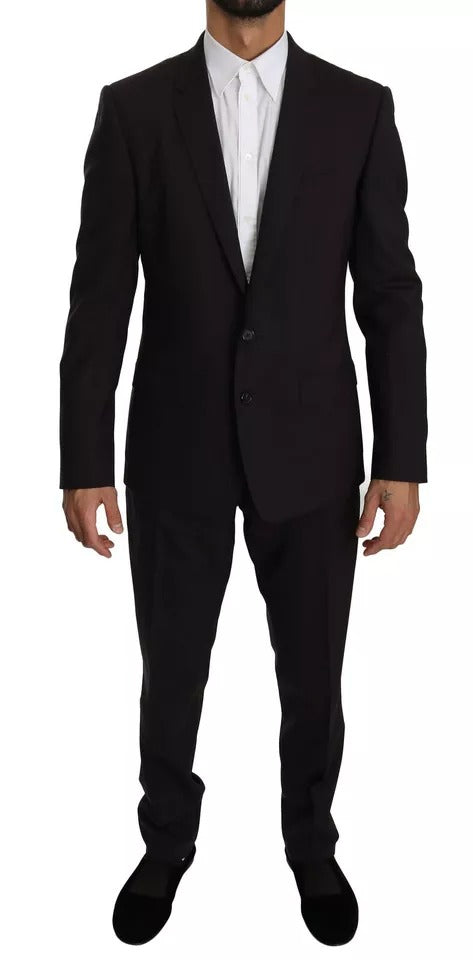 Traje de dos piezas de lana elástica MARTINI morado