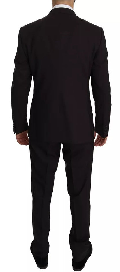 Traje de dos piezas de lana elástica MARTINI morado