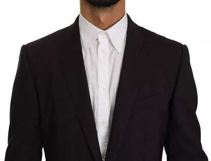 Traje de dos piezas de lana elástica MARTINI morado