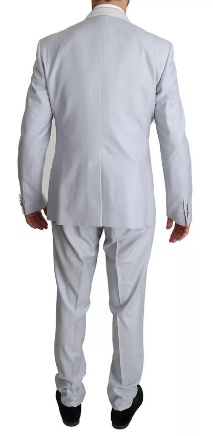 Traje de tres piezas de lana SICILIA azul claro