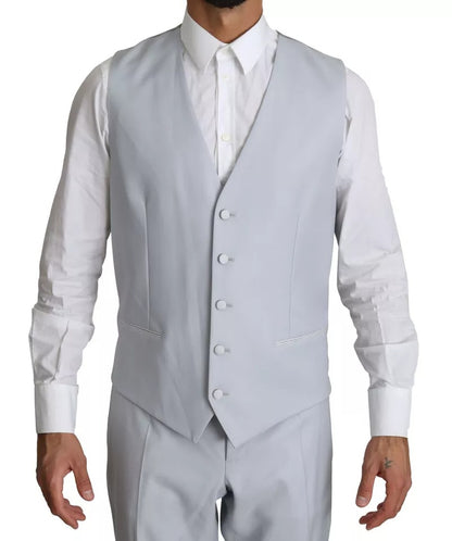 Traje de tres piezas de lana SICILIA azul claro