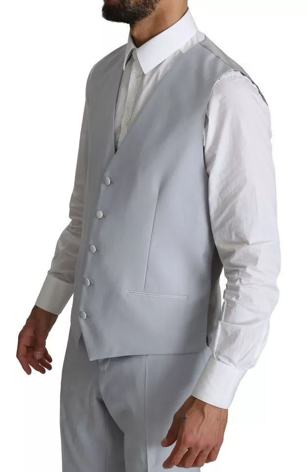 Traje de tres piezas de lana SICILIA azul claro