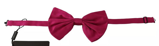 Pajarita ajustable de seda rosa para hombre
