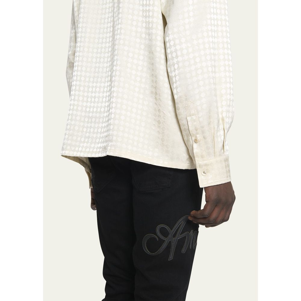 Camisa de viscosa blanca