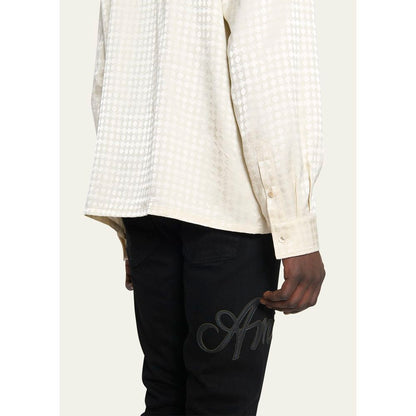 Camisa de viscosa blanca