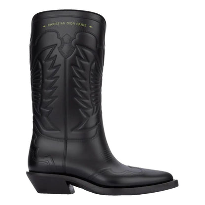 Bota de cuero negra