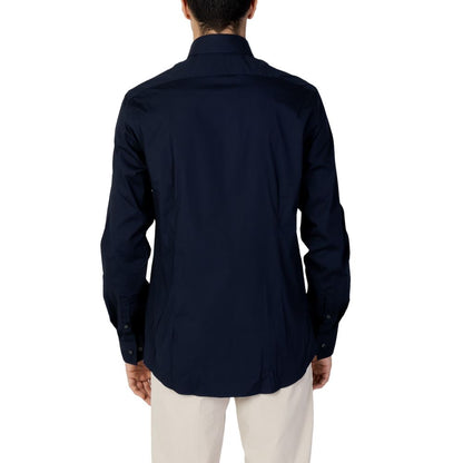 Camisa de algodón azul