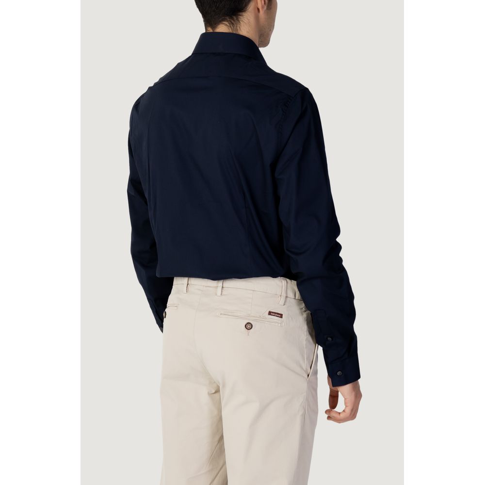 Camisa de algodón azul