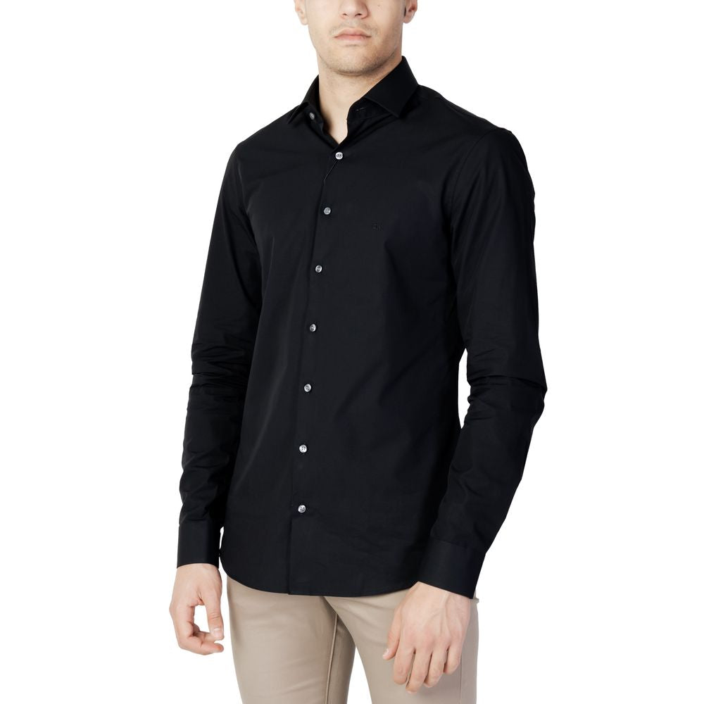 Camisa de algodón negra