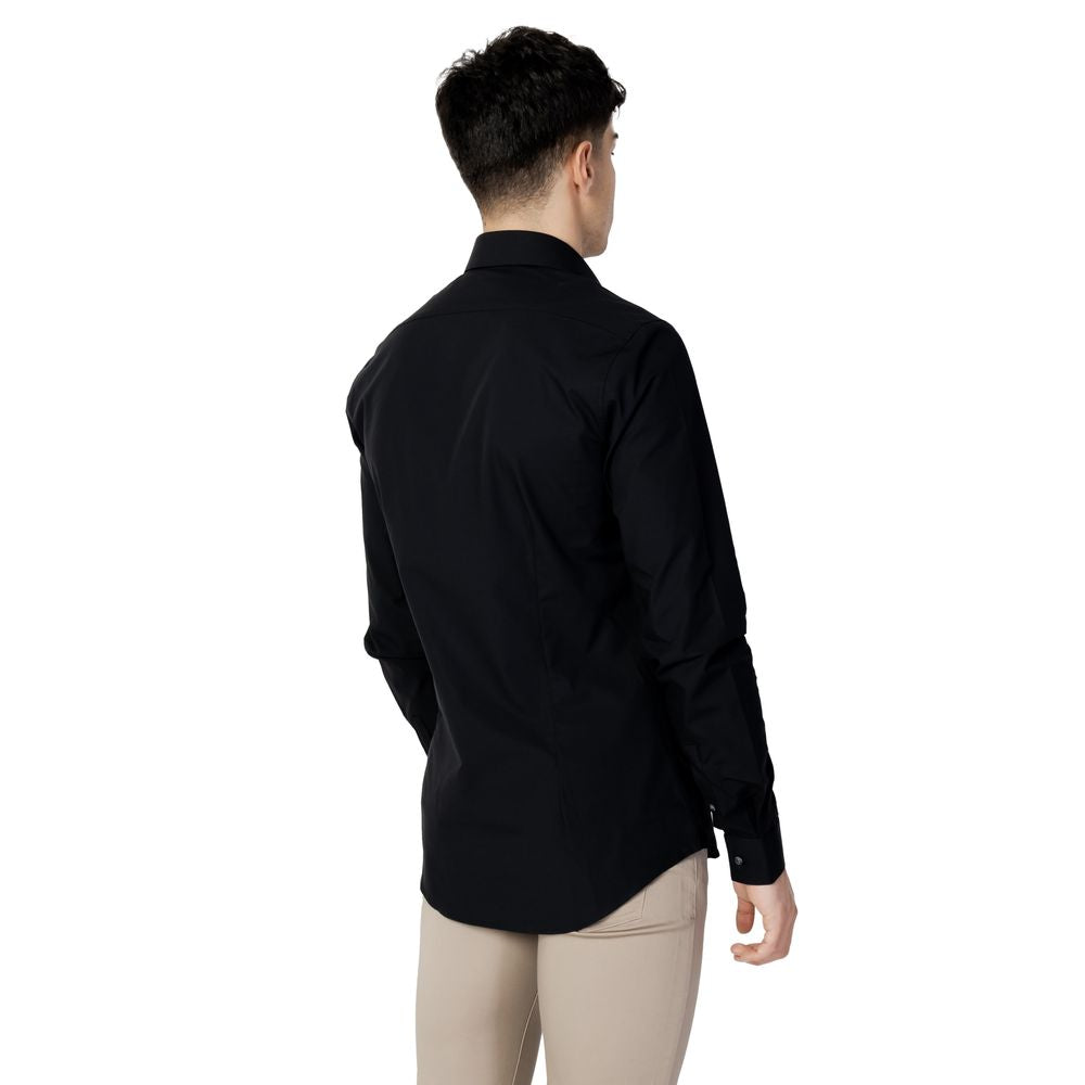 Camisa de algodón negra