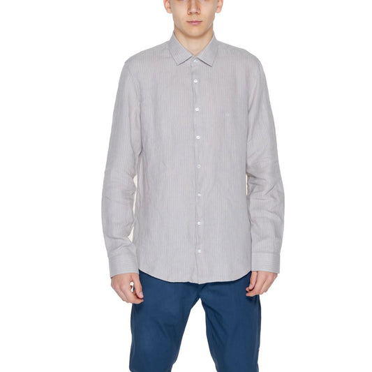Camisa de lino beige