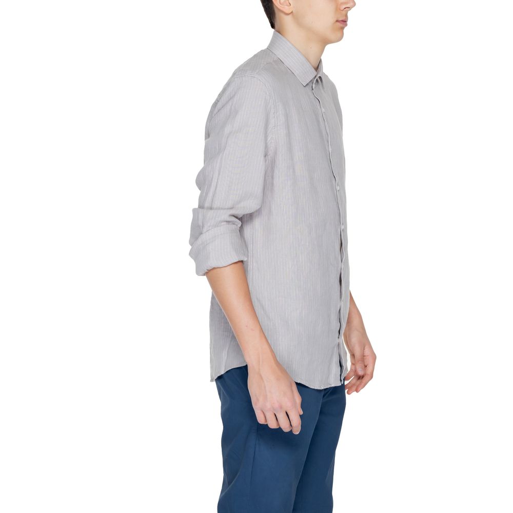 Camisa de lino beige