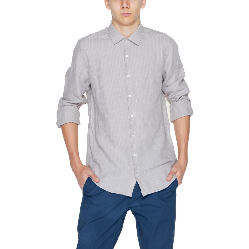 Camisa de lino beige