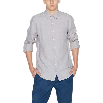 Camisa de lino beige